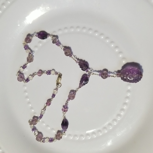 AMETHYST STERLING NECKLACE - Picture 3 of 4